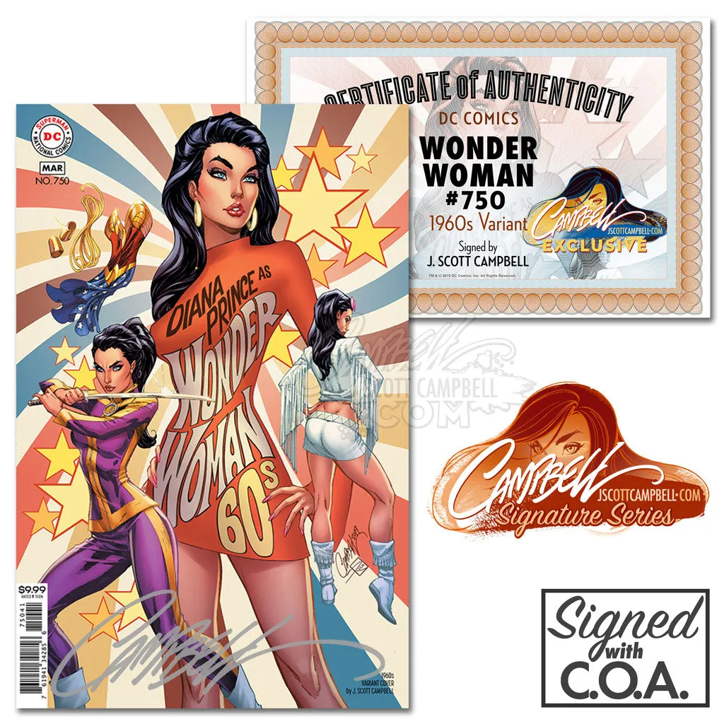 Wonder Woman #750 1960s J. Scott Campbell