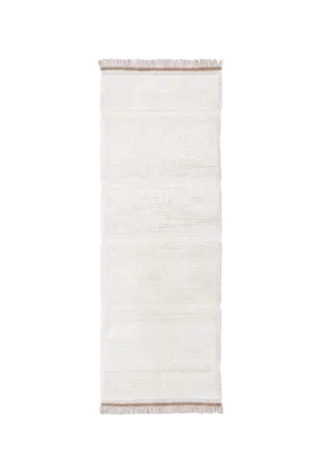 WOOL RUNNER RUG STEPPE - SHEEP WHITE