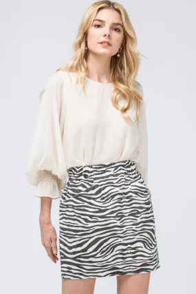 Zebra High Waist Skirt